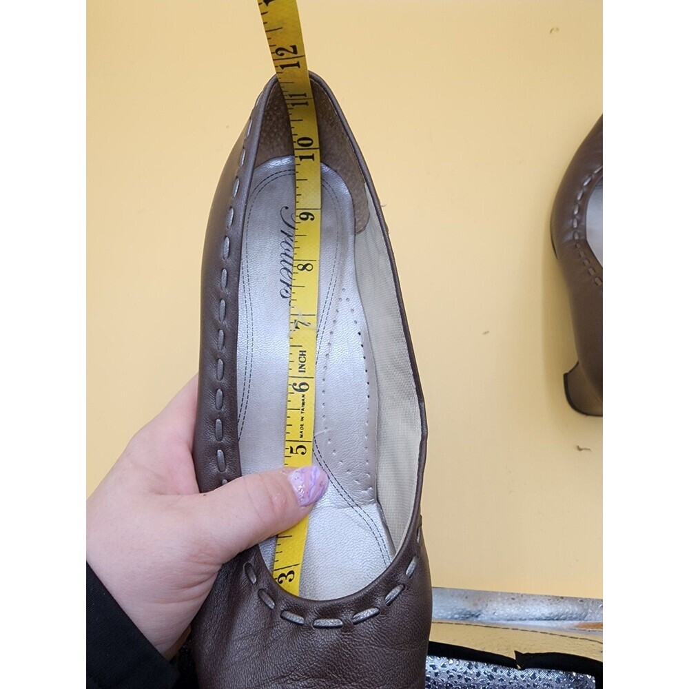 Trotters Shoes Jackie Starlight Leather Pump Heels Sz 6M Brown - Picture 9 of 9
